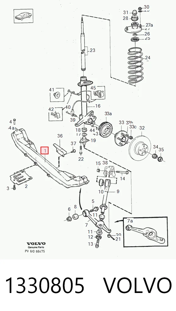 Передня балка на Volvo 740  744
