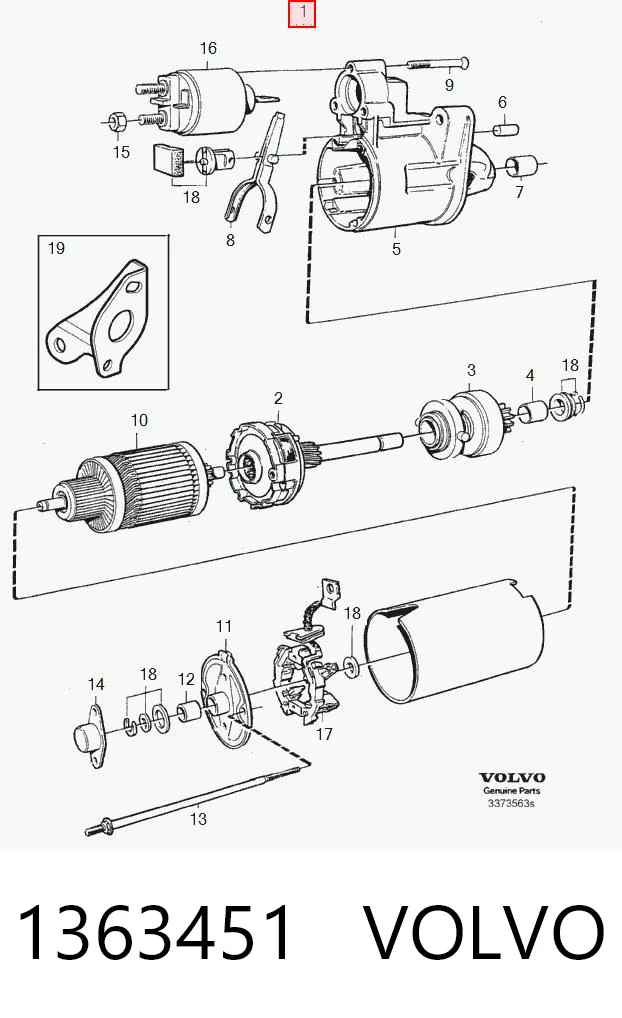 1363451 Volvo Стартер двигуна