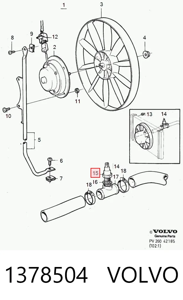 TS288 Standard Датчик радіатора