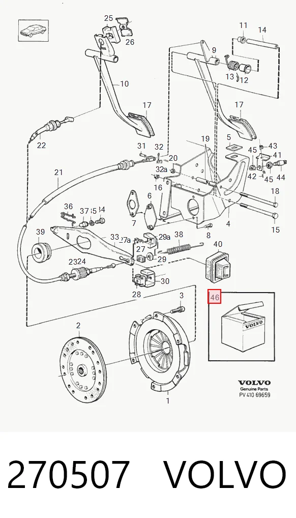 Комплект зчеплення (3 частини) Volvo 240 седан (P242, P244) (1974 - 1993) ціна, від 112.01 USD