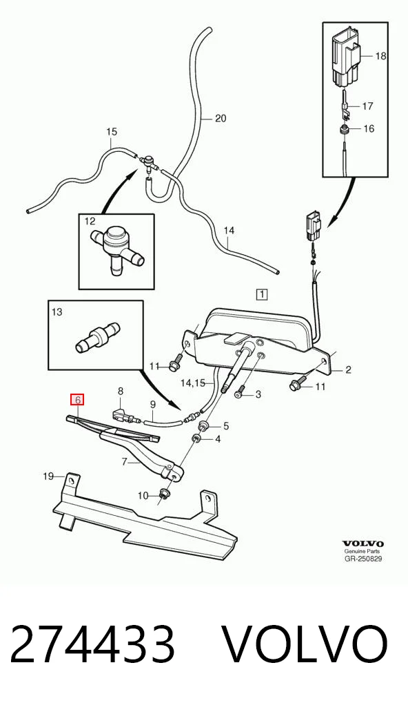Купити 81990021 Pro-parts Щітка-двірник скла фари