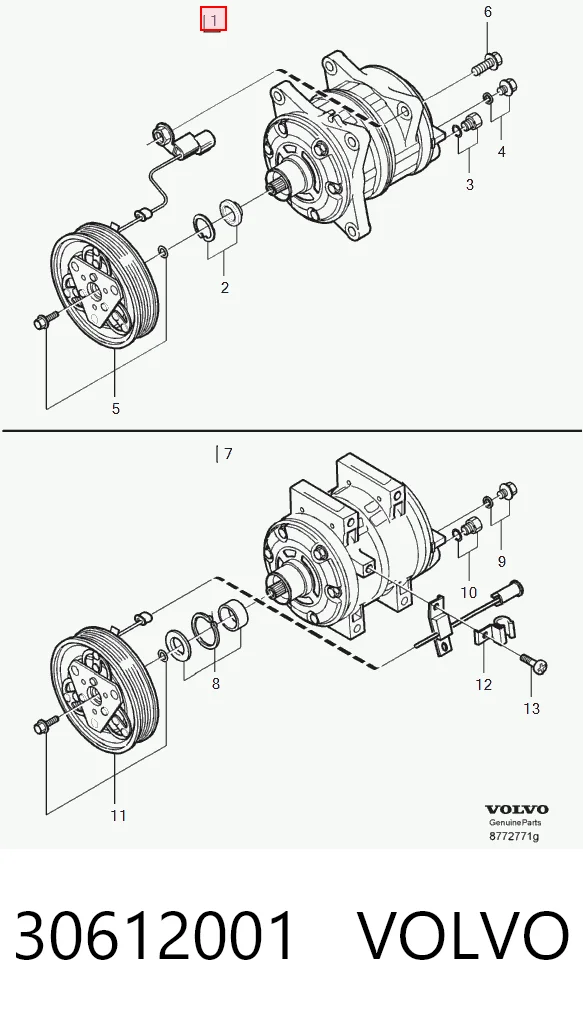 30612001 Volvo Компресор холодоагенту
