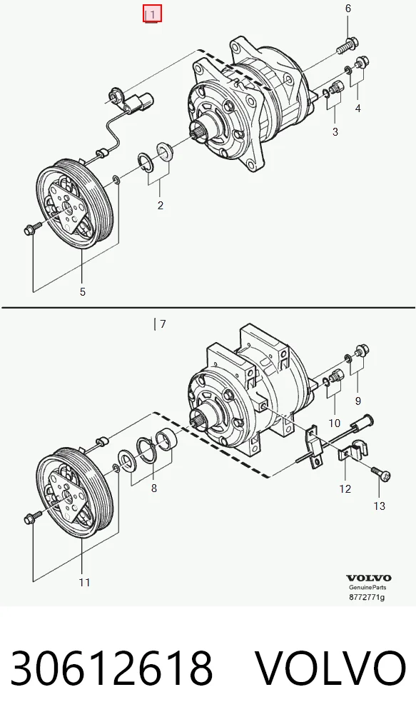 30612618 Volvo Компресор холодоагенту