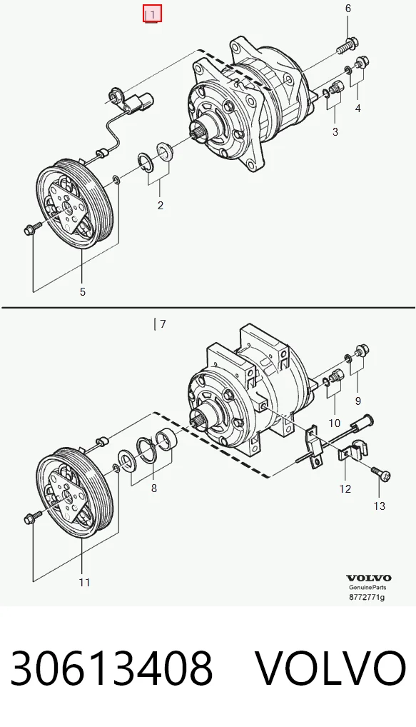 30613408 Volvo Компресор холодоагенту