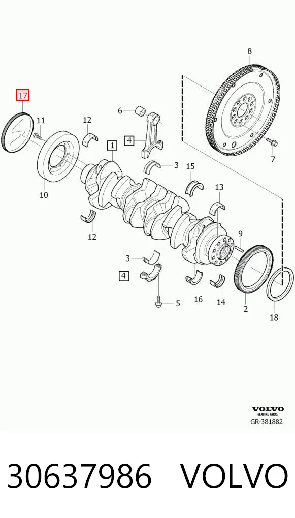 30637986 Volvo Заглушка кузова (підлоги)