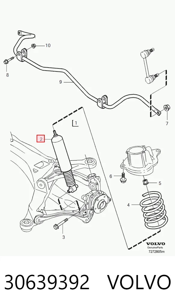 30639392 Volvo Амортизатори задні