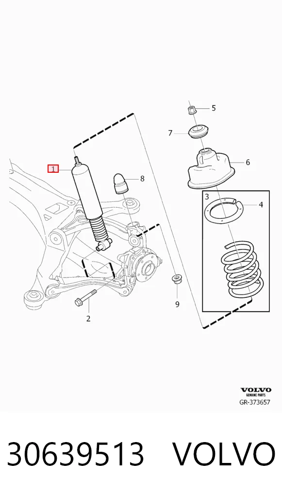 30639513 Volvo Амортизатори задні