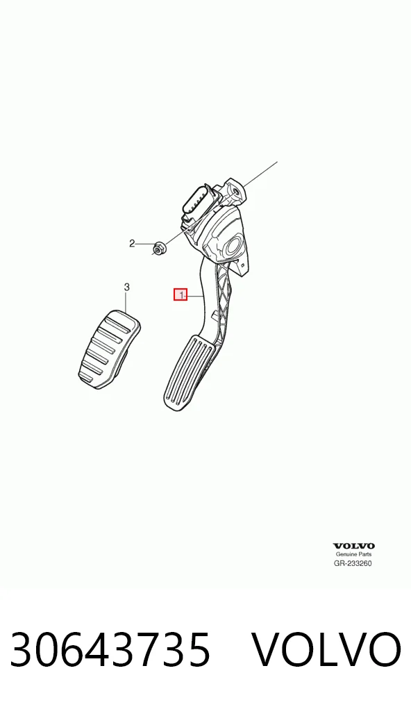 Педаль газу (акселератора) на Volvo S80 II AS, AR