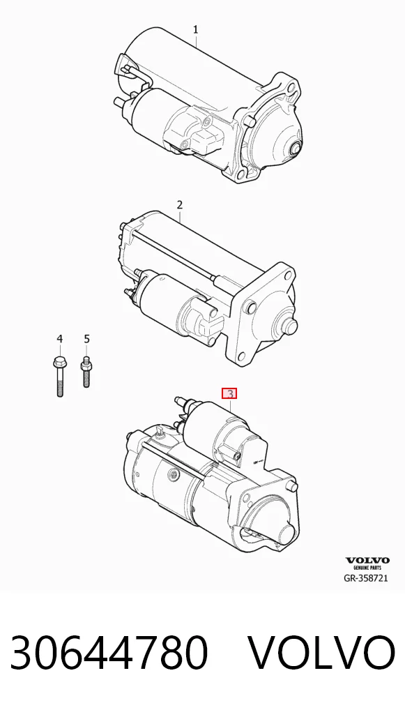 30644780 Volvo Стартер двигуна