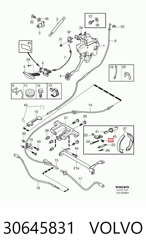 Монтажний комплект задніх барабанних колодок 51993216 Pro-parts