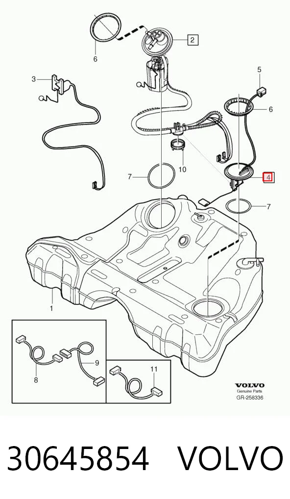 30645854 Volvo Датчик бензобака