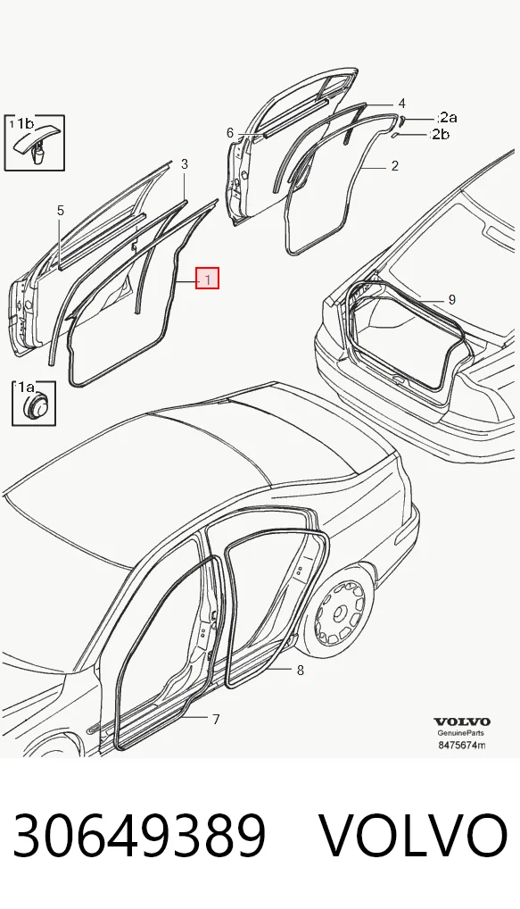 Дверь передня ліва на Volvo S60 I RS, RH