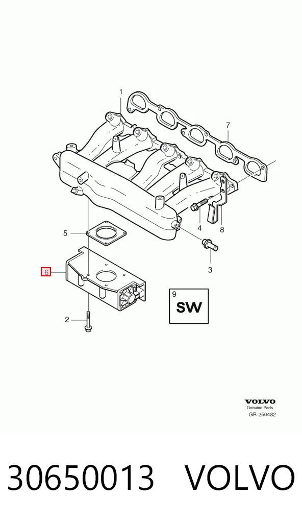 30650013 Volvo Дросільна заслінка в зборі