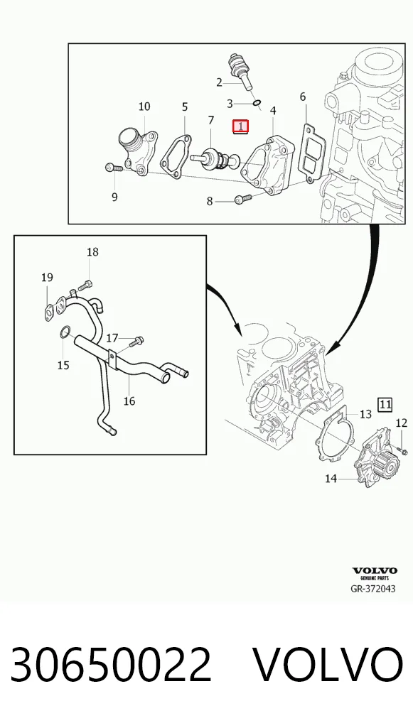 30650022 Volvo Авто термостат