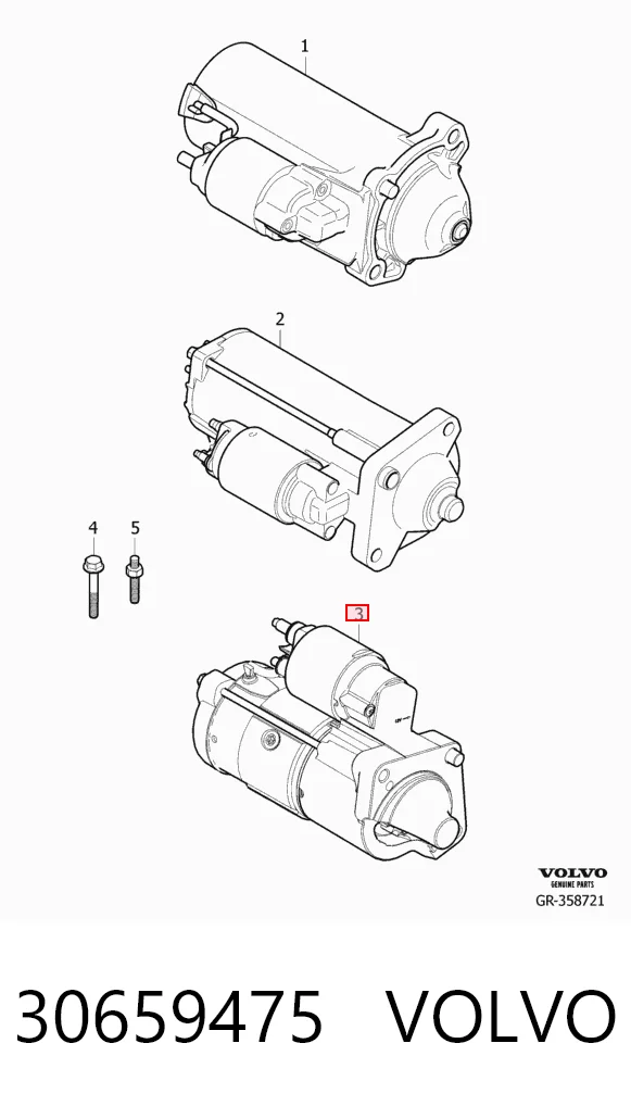 30659475 Volvo Стартер двигуна