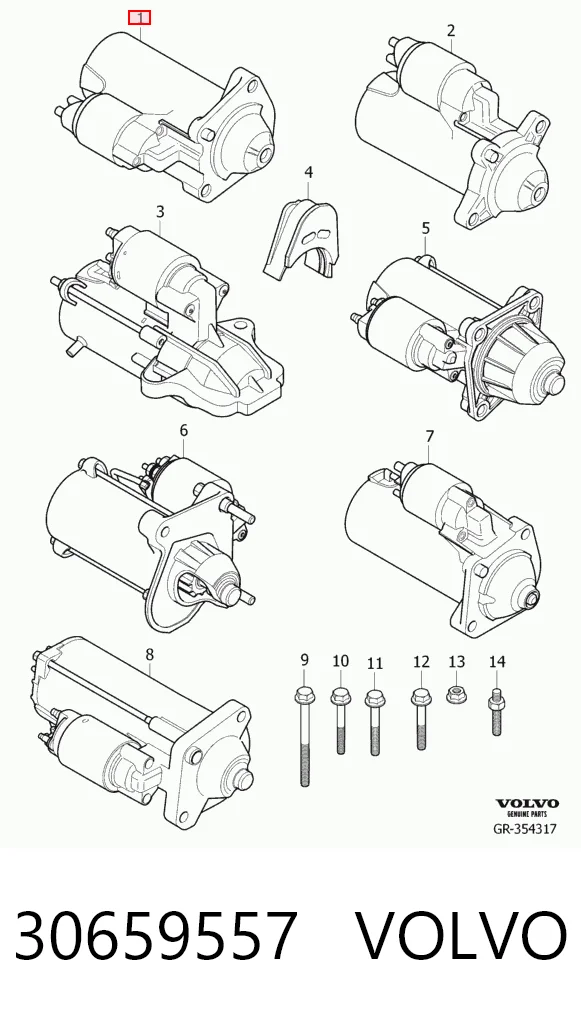 30659557 Volvo Стартер двигуна