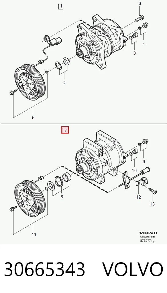 30665343 Volvo Компресор холодоагенту