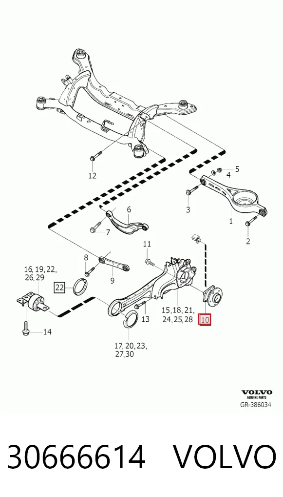30666614 Volvo Маточина задня