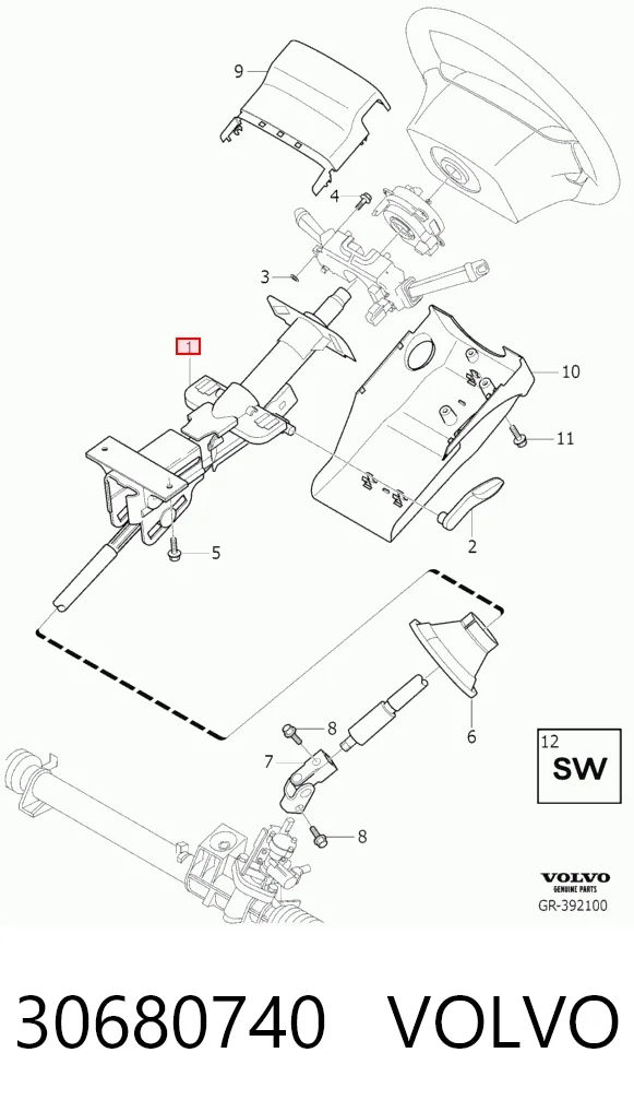  Рульова колонка Volvo XC90 