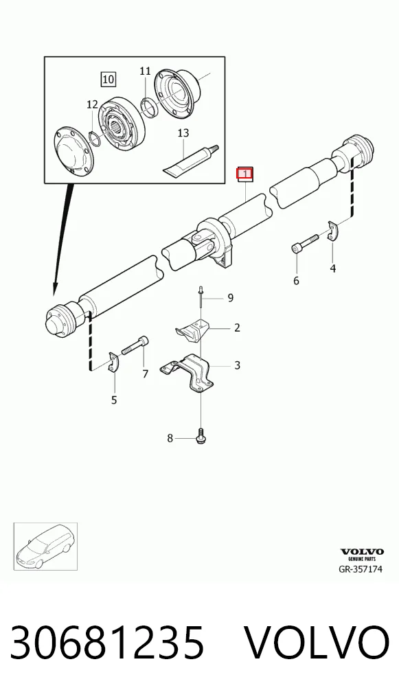 Кардан задній BB3350 Posterparts