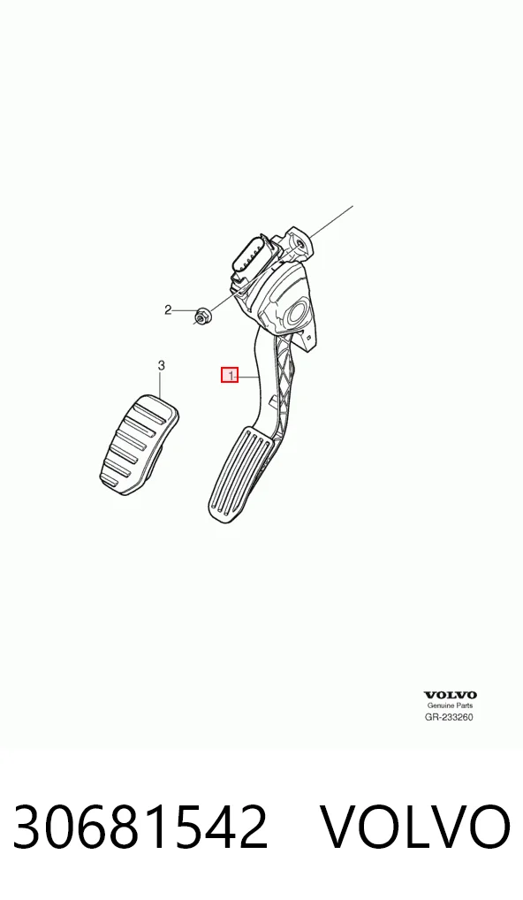 Педаль газу (акселератора) на Volvo S80 II AS, AR