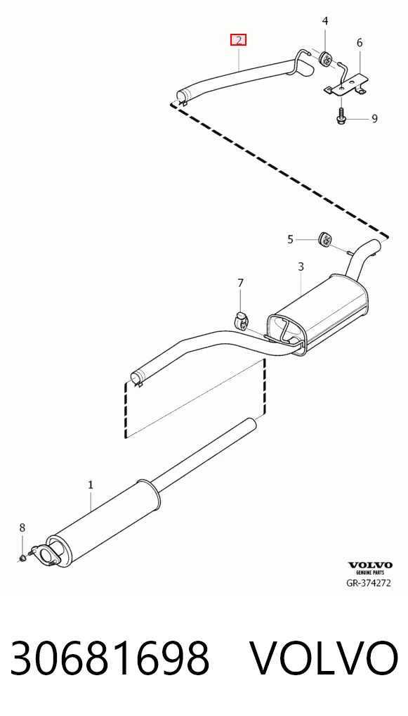 Купити Глушник, задня частина Volvo S40 II MS