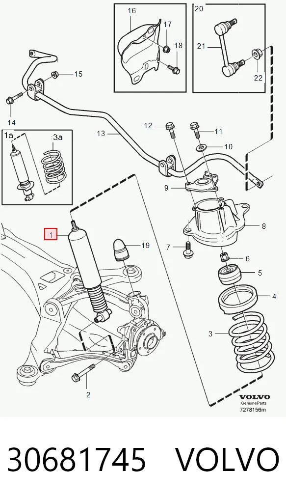 30681745 Volvo Амортизатори задні