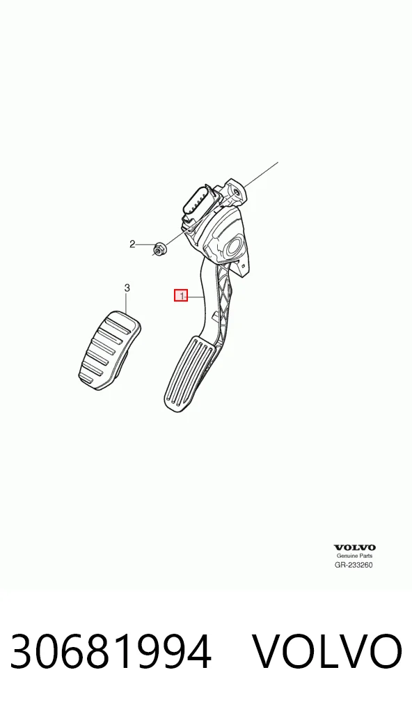 Педаль газу (акселератора) на Volvo XC70 II BZ