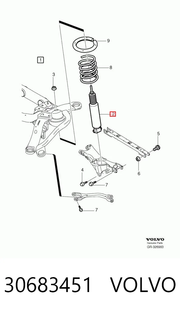 30683451 Volvo Амортизатори задні