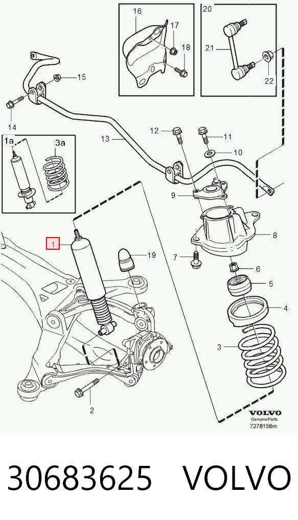 30683625 Volvo Амортизатори задні