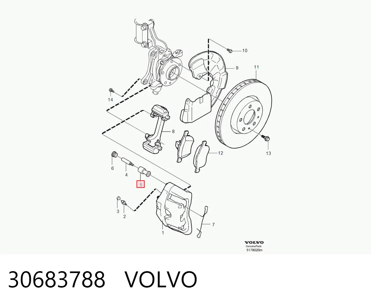 30683788 Volvo Ремкомплект гальмівної системи