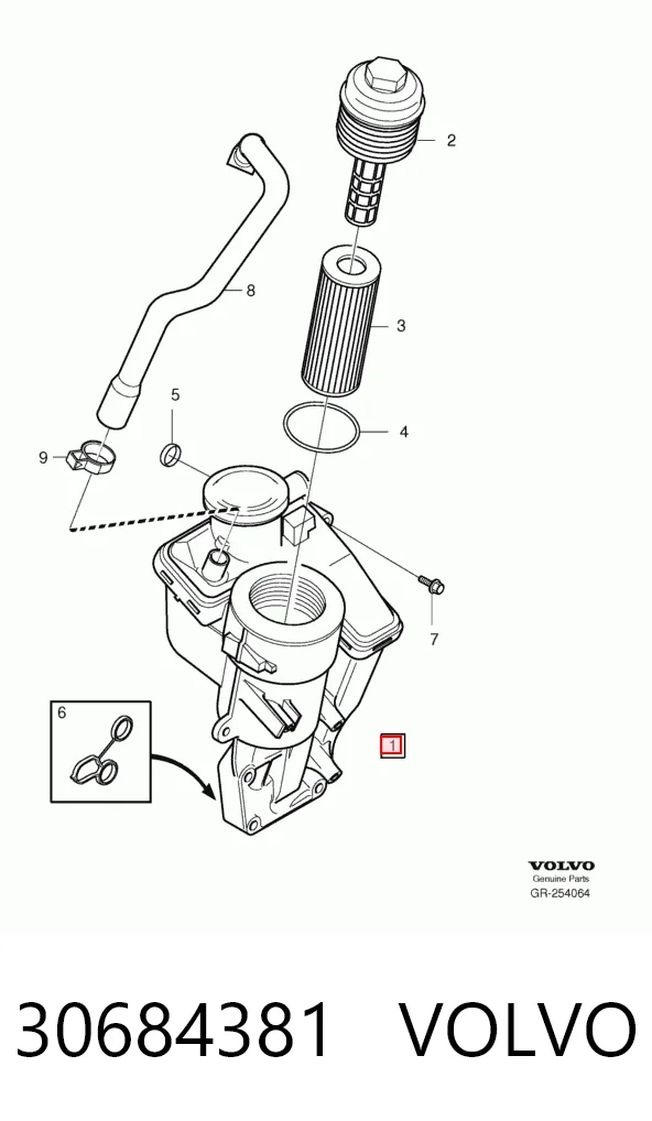 30684381 Volvo Корпус маслофільтра