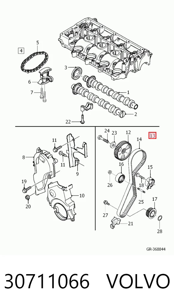 Комплект ГРМ Polcar 530037510 ціна, від 64.60 USD