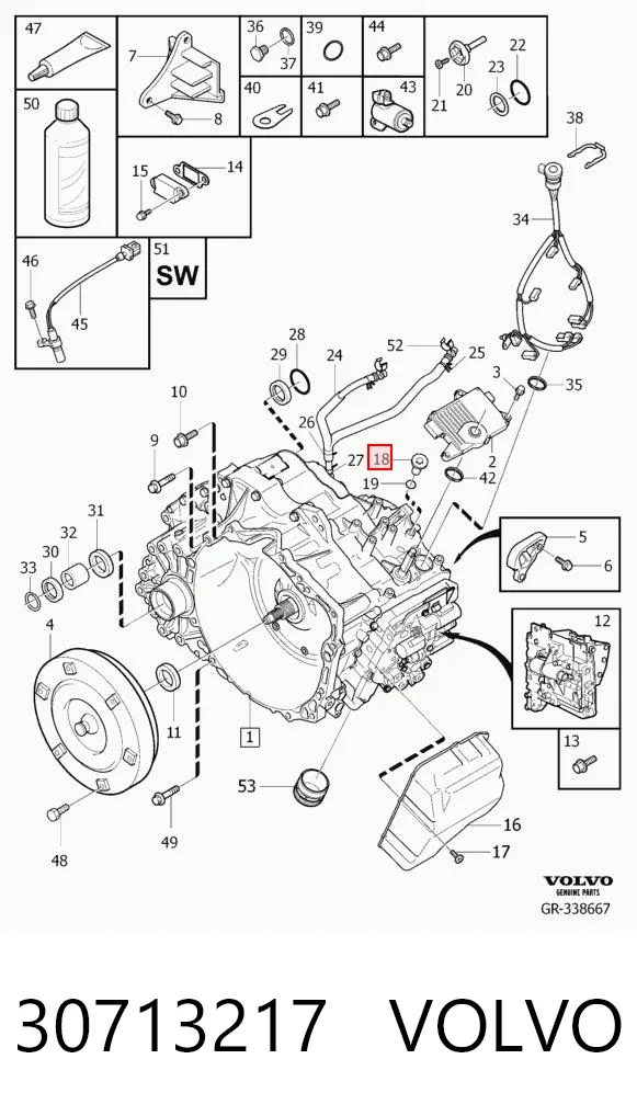 30713217 Volvo Пробка піддона АКПП