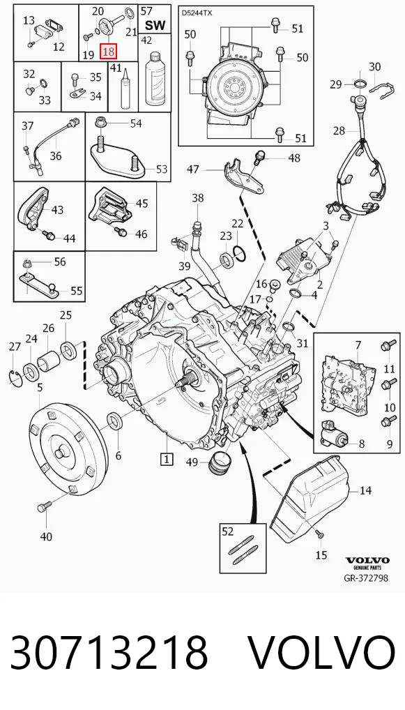 30713218 Volvo Пробка піддона АКПП