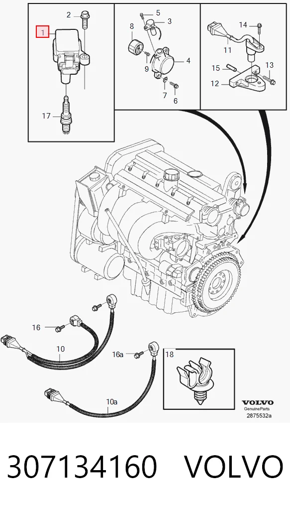 307134160 Volvo Котушка запалювання