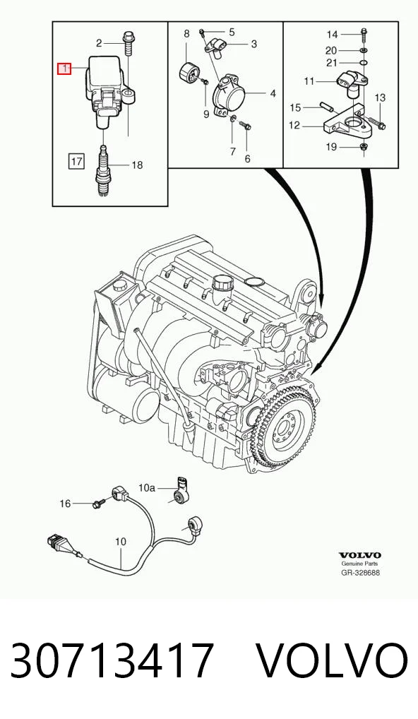 30713417 Volvo Котушка запалювання