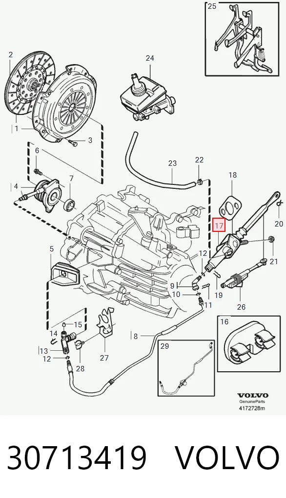  Головний циліндр зчеплення Volvo S70 