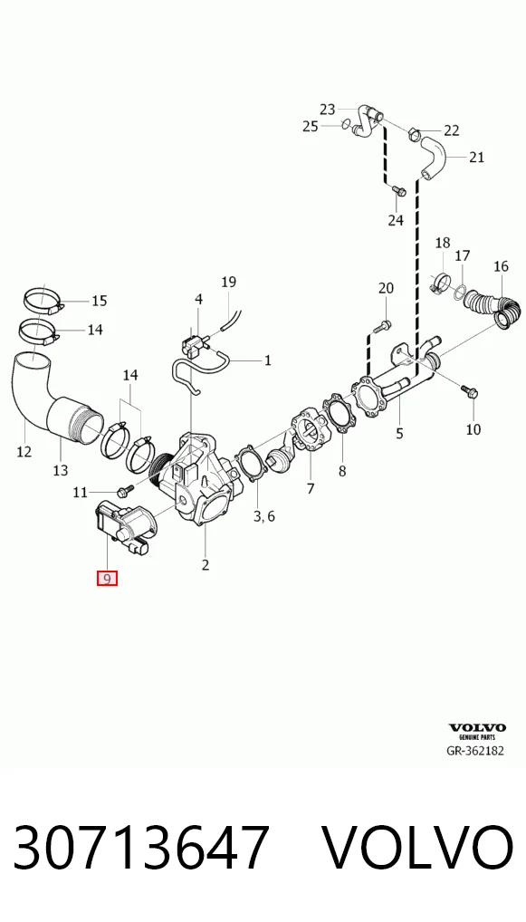 Купити Клапан ЄГР Volvo S60 I RS, RH