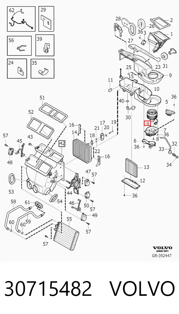 30715482 Volvo Електромотор пічки