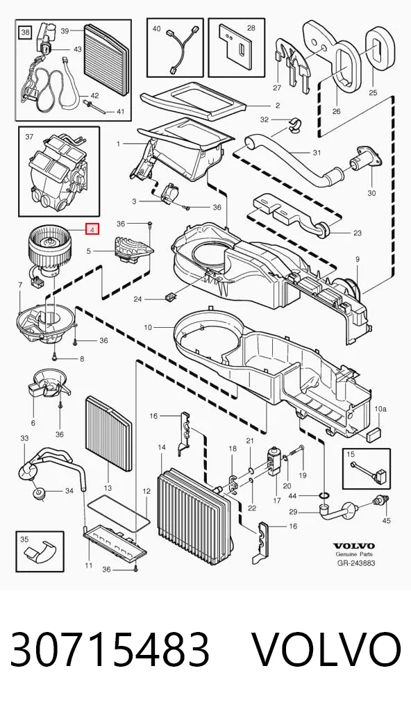 30715483 Volvo Електромотор пічки