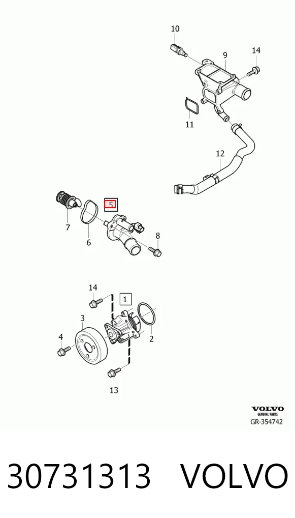 30731313 Volvo Авто термостат