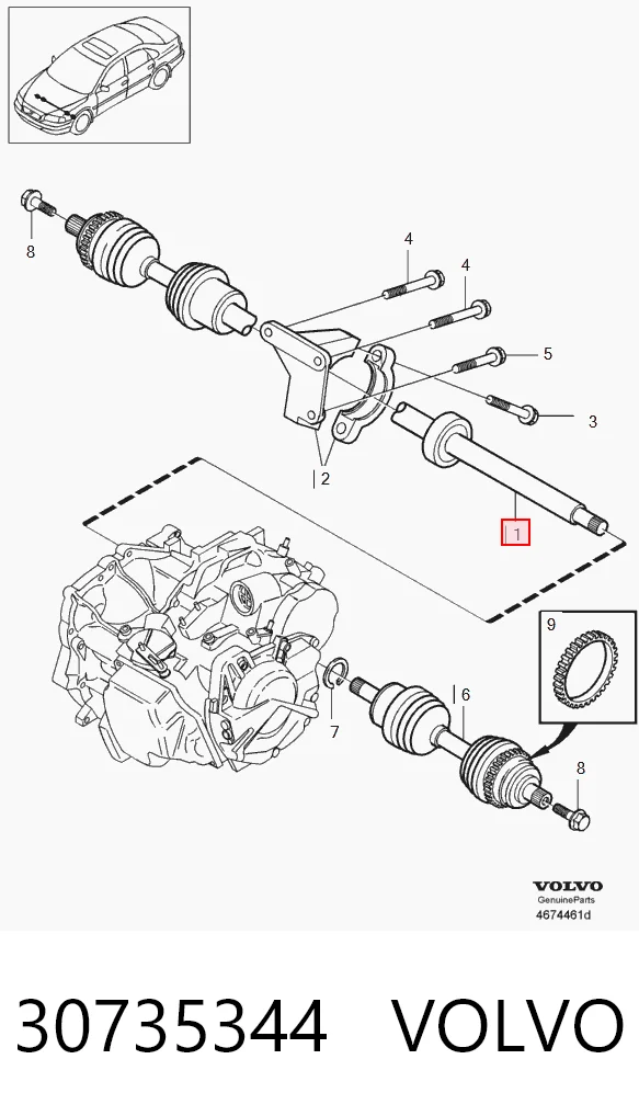 Піввісь права BB1582 Posterparts