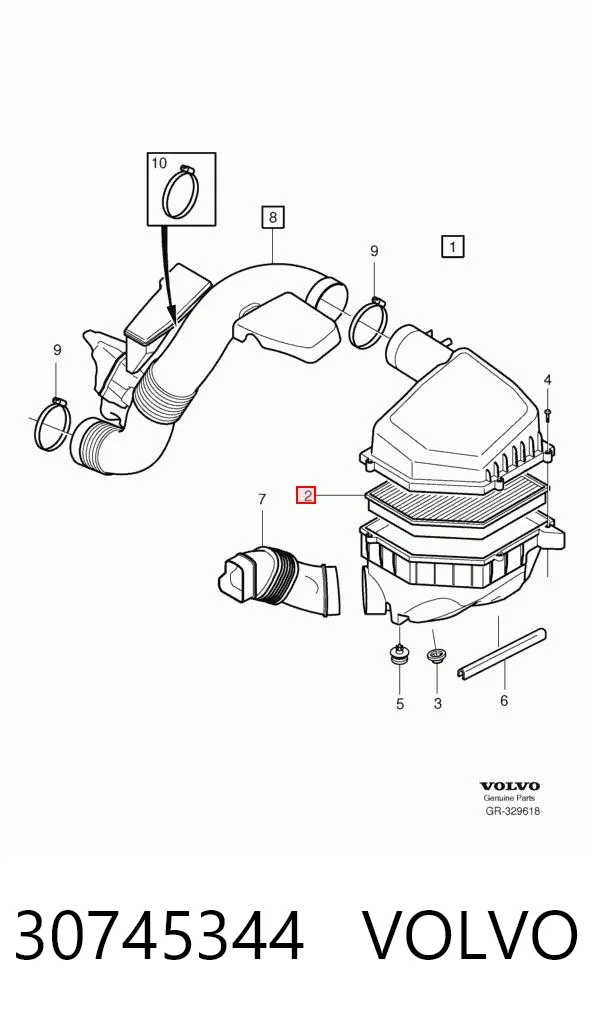 30745344 Volvo Повітряний фільтр двигуна