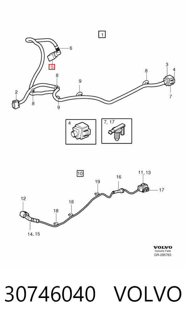 30746040 Volvo Провід датчика АБС передній