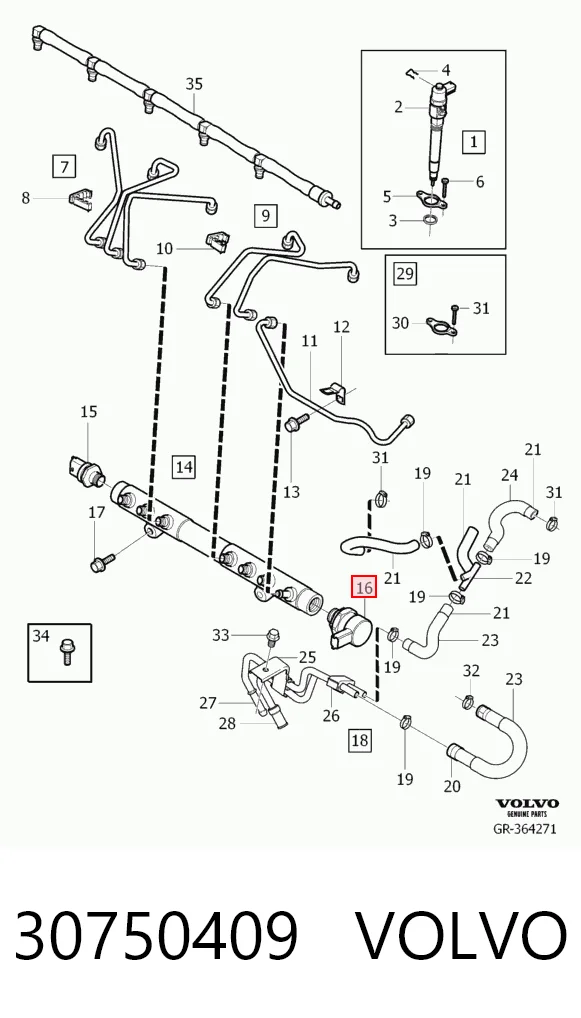30750409 Volvo Обгонна муфта генератора