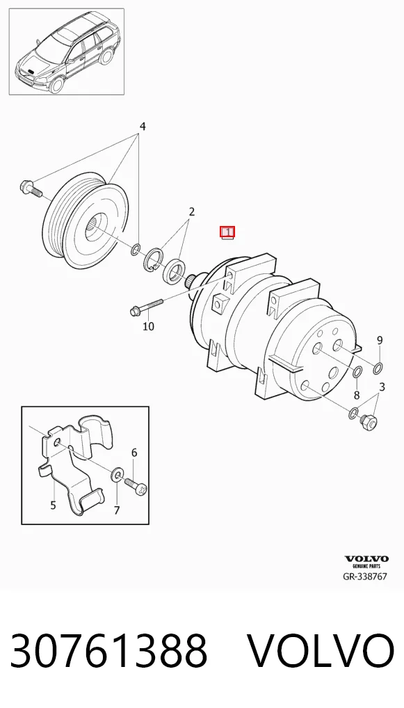 30761388 Volvo Компресор холодоагенту