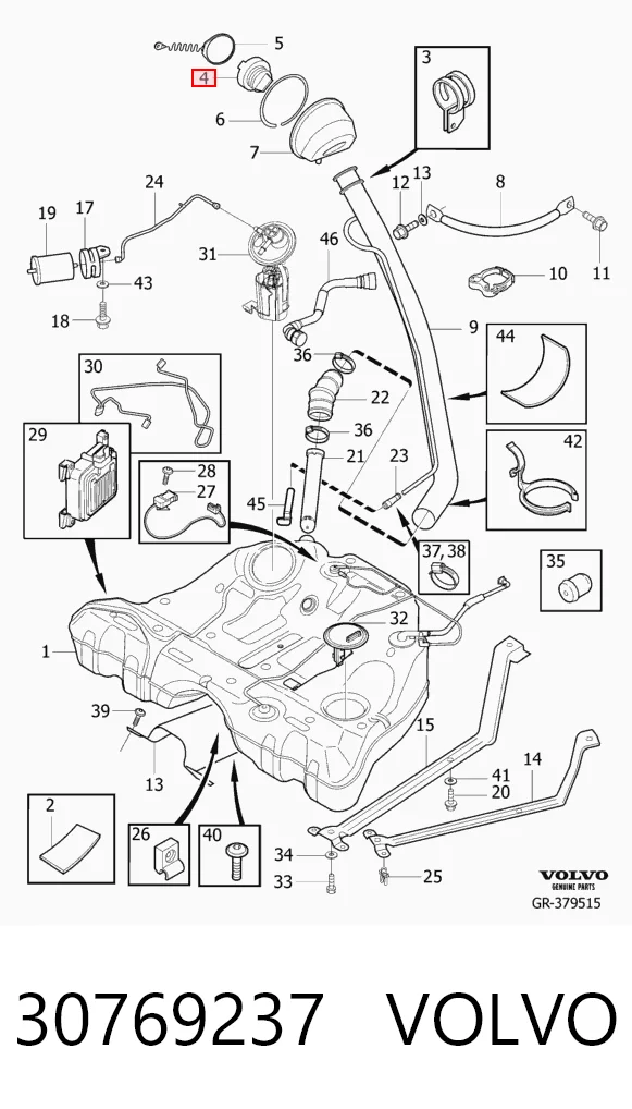 30769237 Volvo Кришка / пробка бензобака