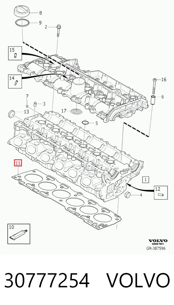 Прокладка під головку на Volvo S80 II AS, AR