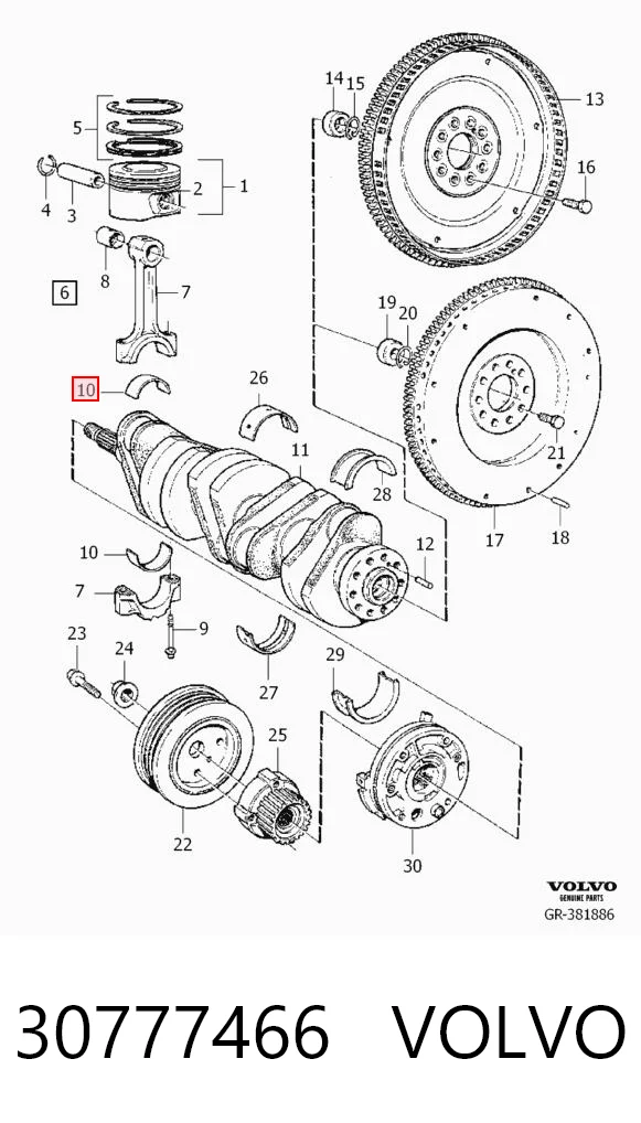 30777466 Volvo Підшипник шатуна